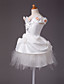  Ball Gown Off-the-shoulder Knee-length Satin Sleeveless Flower Girl Dress