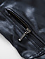  Long Sleeve Standing Collar Office/Casual Lambskin Leather Jacket