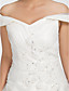  palla abito off-the-spalla cappella treno Chiffon plus size abito da sposa