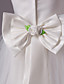  Ballkleid scoop knielangen Satin und Tüll Blumenmädchen Kleid