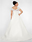  JELLA - Abito da Sposa in Organza (Taglia Forte)
