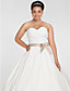  Ball Gown Sweetheart Chapel Train Chiffon Plus Size Wedding Dress