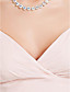  A-line V-neck Knee-length Chiffon Bridesmaid Dress