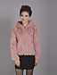  Long Sleeve Hooded Collar Office Rex Rabbit Fur Jacket(More Colors)