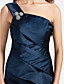  Trumpet/ Mermaid One Shoulder Floor-length Satin Bridesmaid Dress