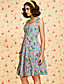  ts vintage pastorale druk swing jurk