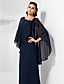  Sheath/Column Scoop Floor-length Chiffon Evening Dress