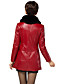  Dekbedden Gevuld met lange mouwen Rabbit Fur Collar Huwelijk / Office Lambskin Leather Coat (Meer kleuren)