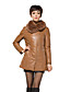  Dekbedden Gevuld met lange mouwen Rabbit Fur Collar Huwelijk / Office Lambskin Leather Coat (Meer kleuren)