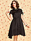  ts Vintage 1950 streep kraag swing jurk