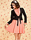  ts kvinners vintage to stykker som ruffle kjole