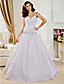  Ball Gown V-neck Court Train Taffeta  Wedding Dress
