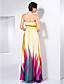  Sheath/Column Sweetheart Floor-length Chiffon Evening Dress With Crystal Detailing