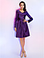  A-Line V-Neck knee-lunghezza raso stretch criss abito da cocktail croce