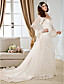  Trumpet/Mermaid Sweetheart Court Train Lace Wedding Dress With A Wrap