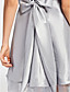  A-line Sweetheart Strapless Knee-length Organza Over Taffeta Organza Bridesmaid Dress