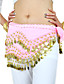  Dancewear Chiffon With 128 Copper Coins Belly Dance Hip Scarf for Ladies More Colors