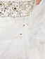 Ball Gown High Neck  Court Train Organza Wedding Dress