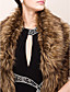  Elegant Long-Haired Faux Fox Fur Party / Evening Shawl / Wrap