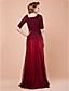  Sheath/Column Scoop Half Sleeve Floor-length Tulle Mother of the Bride Dress