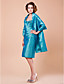  Sheath/Column Straps Knee-length Polyester Mother of the Bride Dress With A Wrap