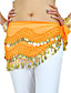  Dancewear Chiffon With 128 Copper Coins Belly Dance Hip Scarf for Ladies More Colors