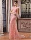  Trumpet Mermaid Bateau Sweep Brush Train Tulle Over Chiffon Luxurious Dresses