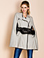  TS Asymmetrical Zipper Tweed Cloak Trench Coat