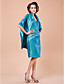  Sheath/Column Straps Knee-length Polyester Mother of the Bride Dress With A Wrap