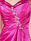  Mantel / Spalte V-Ausschnitt bodenlangen Satin Mutter der Braut Kleid