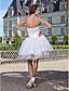  Ball Gown Sweetheart Strapless Knee-length Lace Wedding Dress