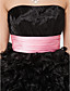  A-line Knee-length Organza Bridesmaid Dress With Ruffles