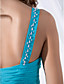  A-line V-neck Sweep/Brush Train Chiffon Evening Dress