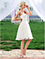  A-line Sweetheart Knee-length Organza Wedding Dress