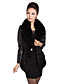  Charming Long Sleeve Fox Fur Collar Mink Fur Bottom Hem Evening/Casual Lambskin Leather Jacket