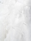  Trumpet/Mermaid Sweetheart Strapless Chapel Train Organza Tiered Wedding Dress