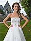  A-line Chapel Train Tulle Wedding Dress With Removable Straps