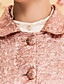  ts vintage runden Kragen Glitter Jacquard Trenchcoat