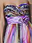  Sheath/Column Sweetheart Strapless Floor-length Chiffon Evening Dress With Flower(s)