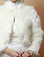  Nice Short Sleeve Faux Fur Evening/Wedding Jacket/Wrap