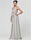  A-line Halter Floor-length Chiffon Bridesmaid Dress