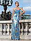  Sheath/Column Sweetheart Floor-length Sequined Evening Dress With Split Front