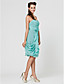  Mantel / Spalte Schatz knielangen Chiffon Kleid Brautjungfer