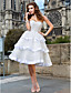  Ball Gown Sweetheart Knee-length Organza Wedding Dress