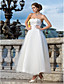  Ball Gown Strapless Ankle-length Tulle Wedding Dress