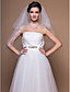  2 Layers Fingertip Wedding Veils With Cut Edge (More Colors)