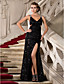  Trumpet/Mermaid V-neck Floor-length Sequined Evening Dress