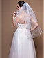  2 Layers Fingertip Wedding Veils With Cut Edge (More Colors)