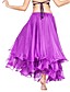  dancewear chiffon com babados três camadas saia da barriga desempenho para senhoras mais cores