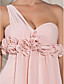  Sheath/Column One Shoulder Floor-length Chiffon Evening Dress